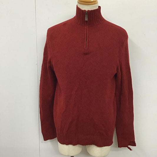 ポロバイラルフローレン Polo by RALPH LAUREN ニット、セーター 長袖 ハーフジップ M 無地 赤 / レッド /  メンズ USED 古着 中古 10120186