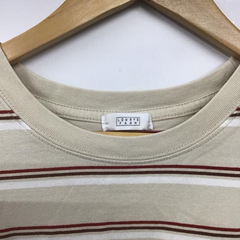 ローリーズファーム LOWRYS FARM Tシャツ 半袖 LF620089AD クルーネック オーバーサイズ FREE ボーダー柄 マルチカラー / マルチカラー /  レディース USED 古着 中古 10146378