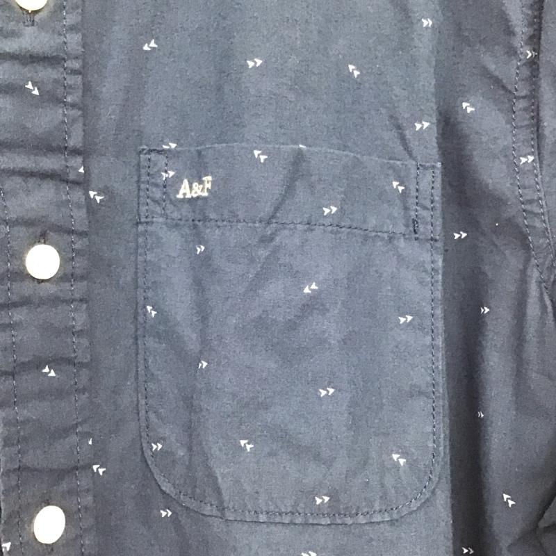 アバクロンビーアンドフィッチ ABERCROMBIE&FITCH シャツ、ブラウス 長袖 長袖シャツ ボタンダウンシャツ カラーシャツ XXL 総柄 紺 / ネイビー /  メンズ USED 古着 中古 10146654