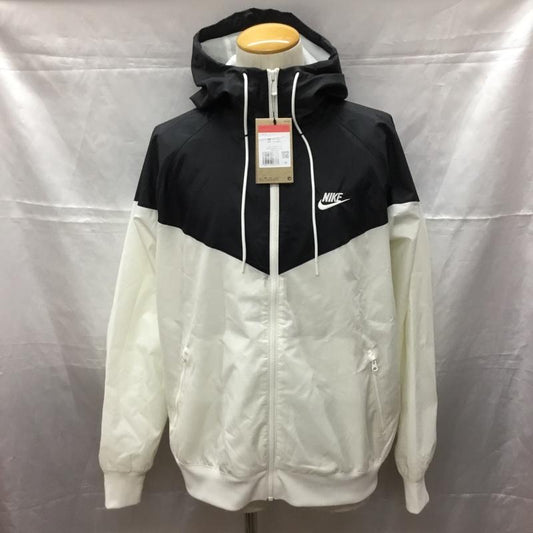 ナイキ NIKE ジャケット、上着 ジャンパー、ブルゾン DA0002-134 ウィンドランナーフーディジャケット ジップアップジャケット スポーツウェア L ロゴ、文字 白 / ホワイト / X 黒 / ブラック /  メンズ USED 古着 中古 10110993