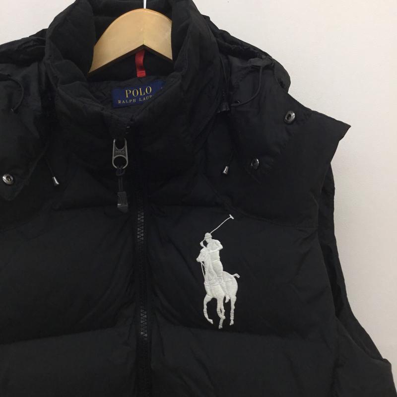 ポロラルフローレン POLO RALPH LAUREN ジャケット、上着 ダウンベスト L ワンポイント X 刺繍 黒 / ブラック /  メンズ USED 古着 中古 10116106