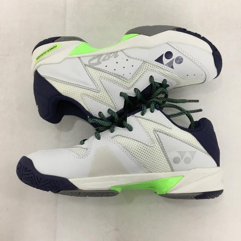 ヨネックス YONEX スニーカー スニーカー SHT107D テニスシューズ パワークッション 107D 22.5cm 箱有 22.5cm ロゴ、文字 白 / ホワイト / X 紺 / ネイビー / X 薄緑 / ライトグリーン /  レディース USED 古着 中古 10147967