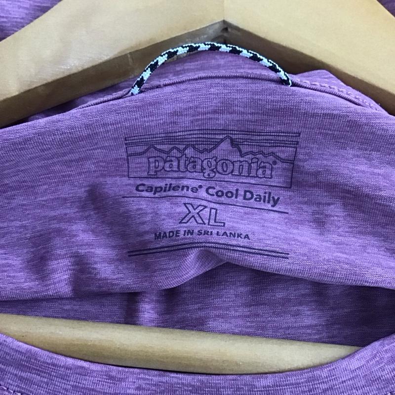 パタゴニア patagonia Tシャツ 半袖 XL 無地 紫 / パープル /  メンズ USED 古着 中古 10143307