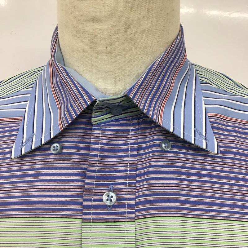 トミーヒルフィガー TOMMY HILFIGER シャツ、ブラウス 長袖 長袖シャツ カラーシャツ ポケットシャツ 長袖カットソー ボーダーシャツ M ボーダー柄 マルチカラー / マルチカラー /  メンズ USED 古着 中古 10114982