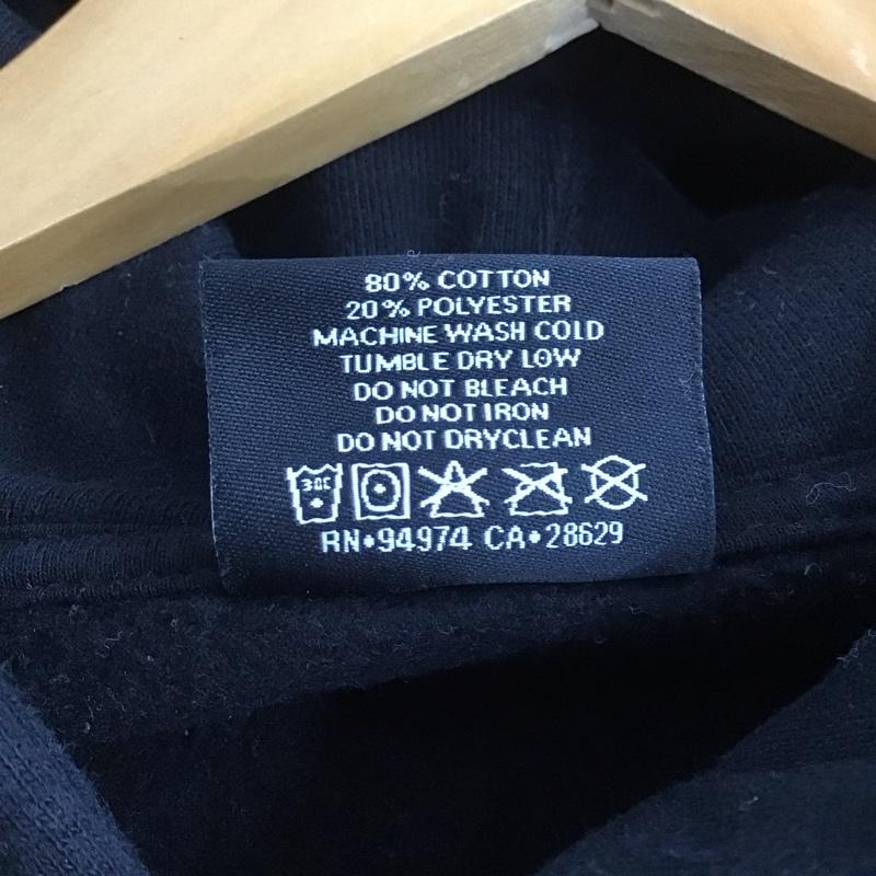 ステューシー STUSSY パーカー 長袖 長袖パーカー プルオーバーパーカー スウェット L ロゴ、文字 黒 / ブラック /  メンズ USED 古着 中古 10148339