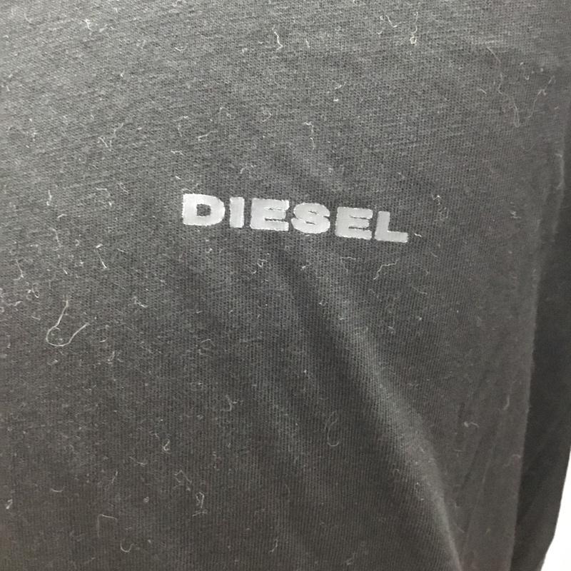 ディーゼル DIESEL Tシャツ 半袖 半袖カットソー プリントTシャツ クルーネックカットソー XL ロゴ、文字 黒 / ブラック /  メンズ USED 古着 中古 10114156
