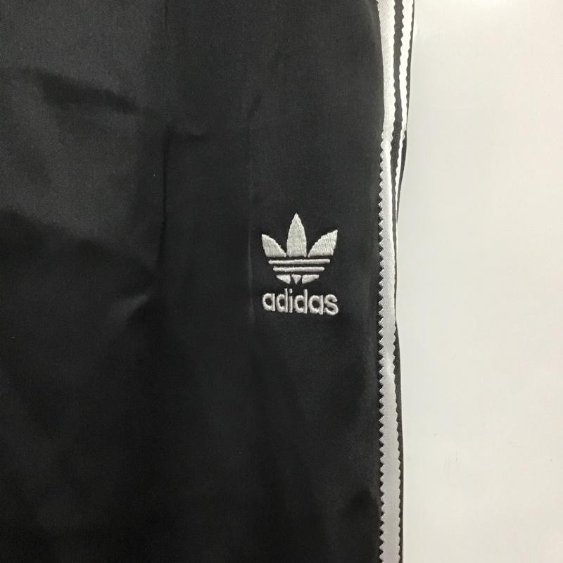 アディダス adidas パンツ ワークパンツ、ペインターパンツ h37822 アディカラークラシックスサテンパンツ ジャージ ワイドパンツ L ロゴ、文字 黒 / ブラック /  レディース USED 古着 中古 10106220