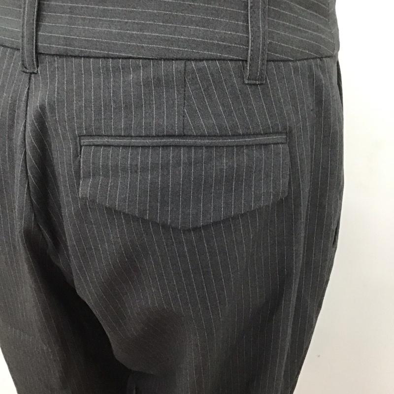 インデックス index パンツ スラックス C58-67007 ストレッチ テーパードパンツ S ストライプ ダークグレー / ダークグレー /  レディース USED 古着 中古 10112620