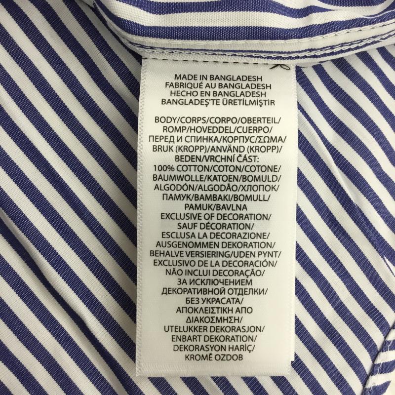 ポロラルフローレン POLO RALPH LAUREN シャツ、ブラウス 長袖 150cm ストライプ 青 / ブルー /  ボーイズ USED 古着 中古 10135646