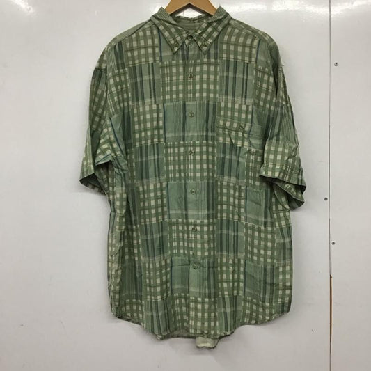古着 USED シャツ、ブラウス 半袖 半袖シャツ チェックシャツ ボタンダウンシャツ L チェック マルチカラー / マルチカラー /  メンズ USED 古着 中古 10136717
