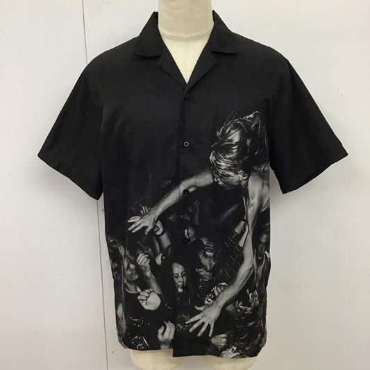 ウェイステッドパリス WASTED PARIS シャツ、ブラウス 半袖 半袖シャツ カラーシャツ 半袖カットソー プリントシャツ M プリント 黒 / ブラック /  メンズ USED 古着 中古 10120291