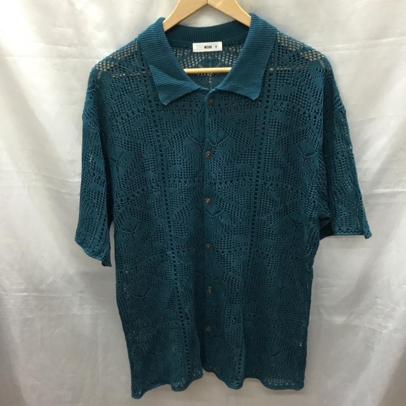 ウィゴー WEGO シャツ、ブラウス 半袖 WE23SM04-M0018 メッシュニットBIGシャツ M  青 / ブルー /  メンズ USED 古着 中古 10117798