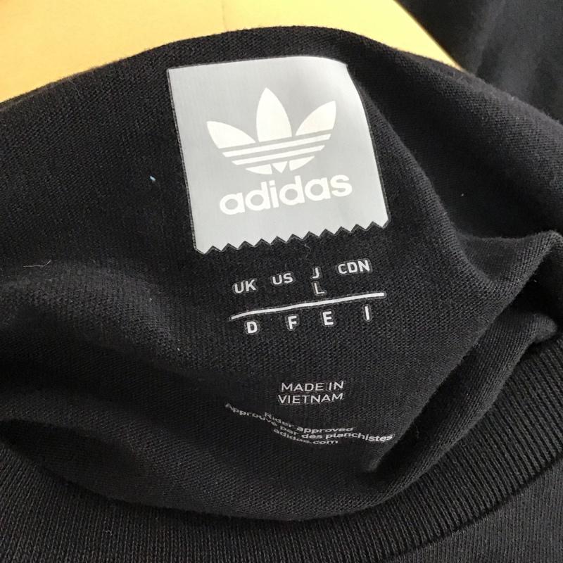 アディダス adidas Tシャツ 半袖 dh3900 MarkGonzalesSOLIDSHMOOTEE シュムーTシャツ プリントTシャツ L プリント 黒 / ブラック /  メンズ USED 古着 中古 10150352