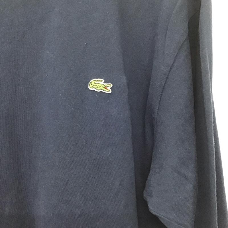 ラコステ LACOSTE カットソー 長袖 長袖カットソー 無地カットソー クルーネック 5 ロゴ、文字 紺 / ネイビー /  メンズ USED 古着 中古 10143683