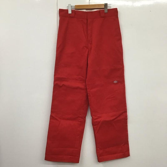 ディッキーズ Dickies パンツ ワークパンツ、ペインターパンツ 85283 ダブルニー ワークパンツ ルーズパンツ ワイドパンツ 32インチ ロゴ、文字 赤 / レッド /  メンズ USED 古着 中古 10107098