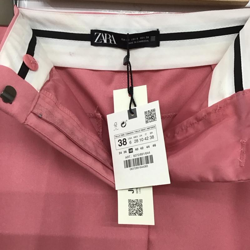 ザラ ZARA パンツ スラックス 38 無地 桃 / ピンク /  レディース USED 古着 中古 10143399