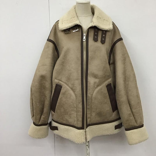 スライ SLY ジャケット、上着 ジャケット、ブレザー 030DAA30-1960 OVER SIZE B-3 裏ボア 1 無地 ベージュ / ベージュ / X 茶 / ブラウン /  レディース USED 古着 中古 10119632