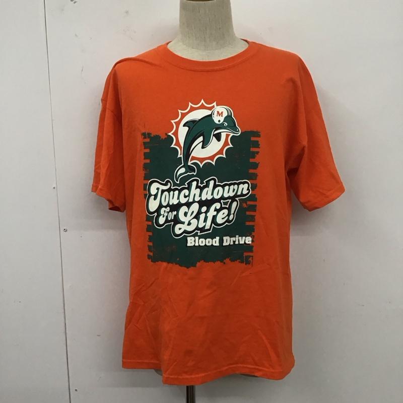 古着 USED Tシャツ 半袖 半袖カットソー プリントTシャツ クルーネックカットソー L プリント 橙 / オレンジ /  メンズ USED 古着 中古 10127425