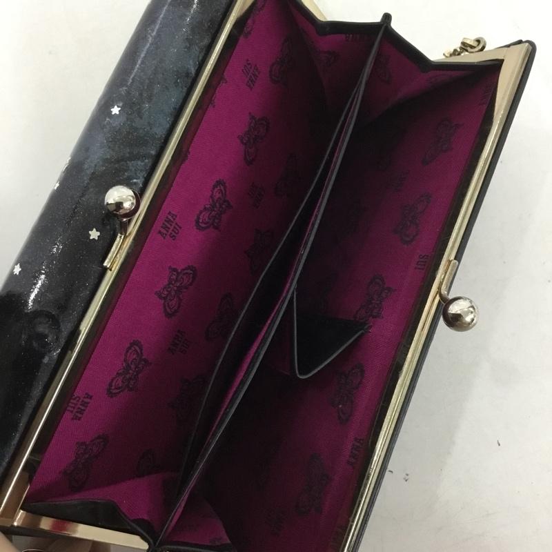 アナスイ ANNASUI 財布 長財布 がま口 星 総柄 紺 / ネイビー /  レディース USED 古着 中古 10140029