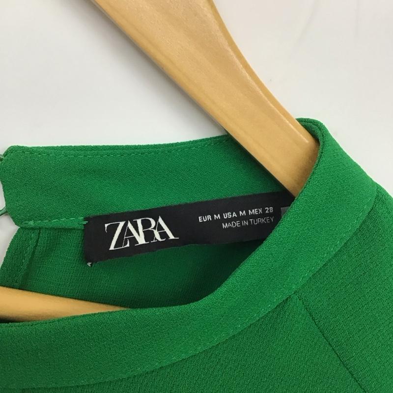 ザラ ZARA ワンピース ミニスカート M 無地 緑 / グリーン /  レディース USED 古着 中古 10130874