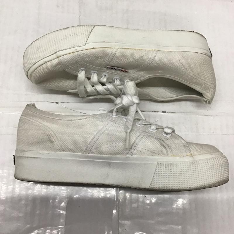 スペルガ SUPERGA スニーカー スニーカー S00CLL0 厚底 プラットフォーム UK4 EU37 US：6.5 ロゴ、文字 白 / ホワイト /  レディース USED 古着 中古 10118787