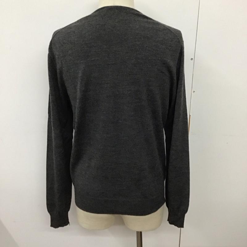 ポロラルフローレン POLO RALPH LAUREN ニット、セーター 長袖 Vネック M 無地 チャコールグレー / チャコールグレー /  メンズ USED 古着 中古 10128309