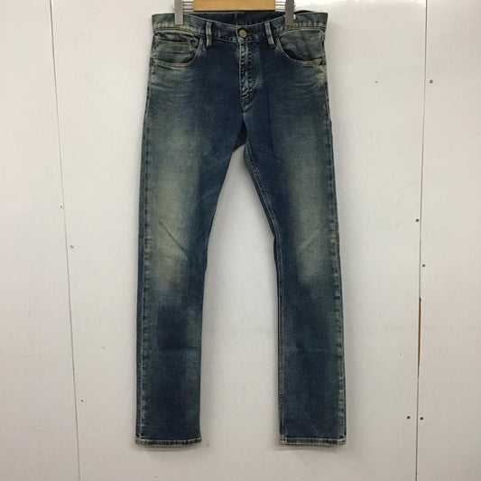 エンポリオアルマーニ EMPORIO ARMANI パンツ デニム、ジーンズ デニムパンツ スリムパンツ カジュアルパンツ ストレッチパンツ 33インチ ダメージ加工 インディゴ / インディゴ /  メンズ USED 古着 中古 10136196