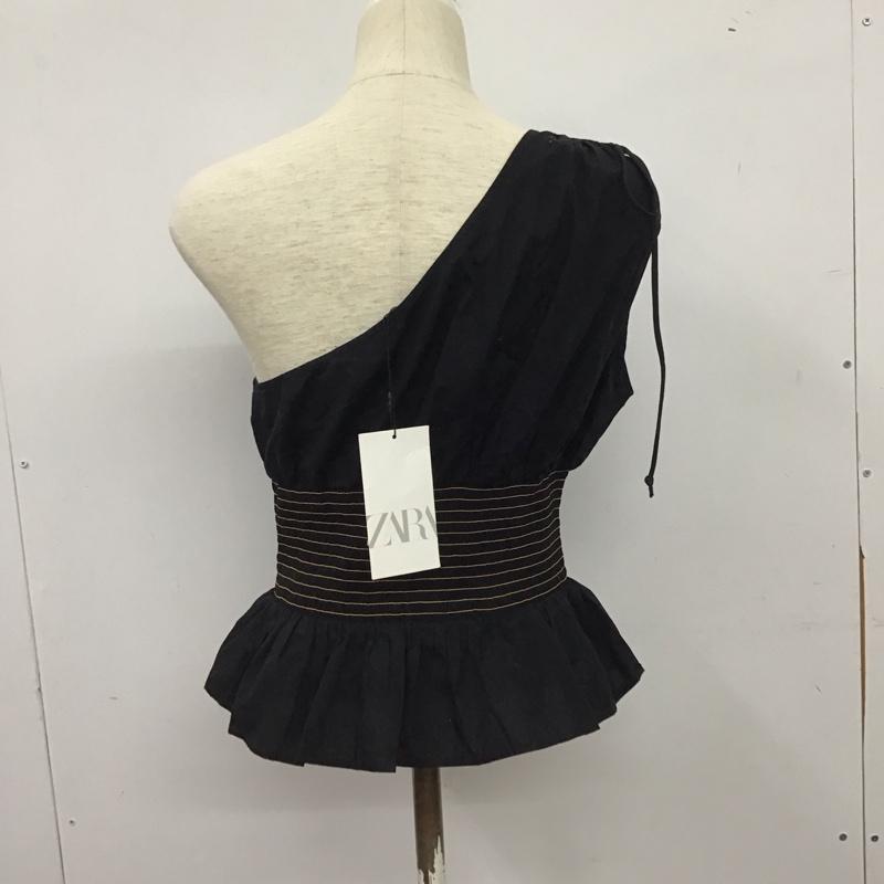 ザラ ZARA カットソー 半袖 M 無地 黒 / ブラック /  レディース USED 古着 中古 10150916