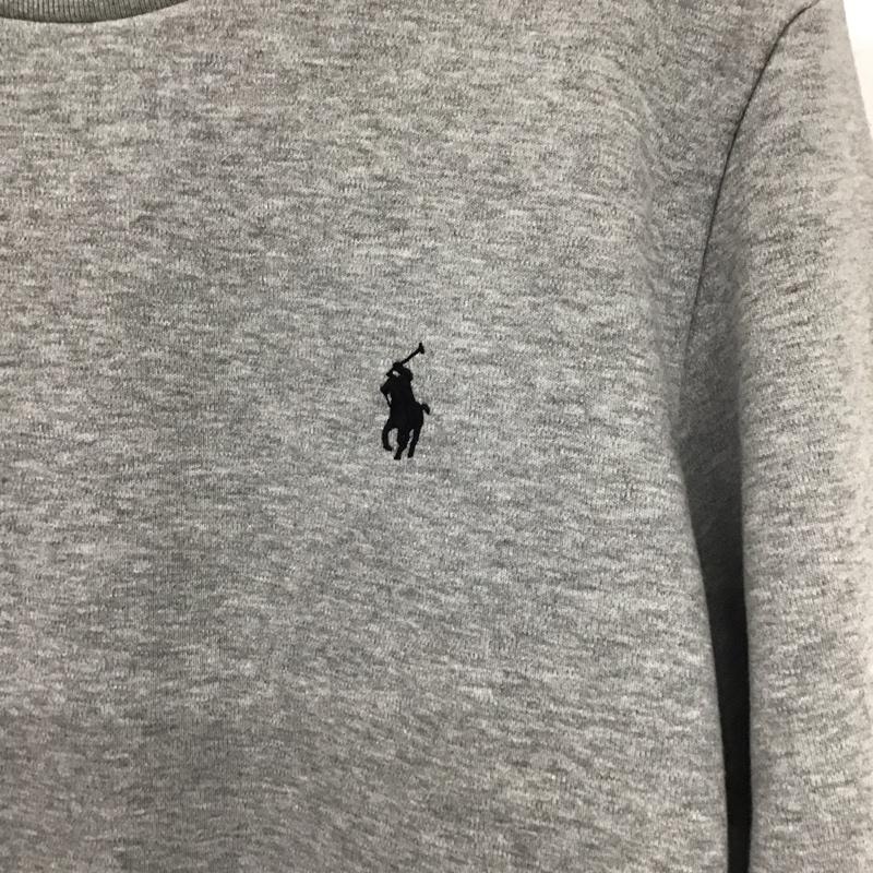 ポロラルフローレン POLO RALPH LAUREN トレーナー 長袖 長袖トレーナー スウェット クルーネック プルオーバー S ロゴ、文字 灰 / グレー /  メンズ USED 古着 中古 10140664