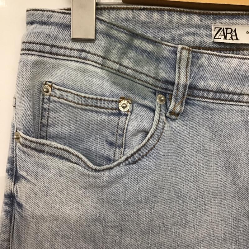 ザラ ZARA パンツ デニム、ジーンズ デニムパンツ スリムパンツ カジュアルパンツ ストレッチパンツ 42インチ 無地 水色 / ライトブルー /  メンズ USED 古着 中古 10148568