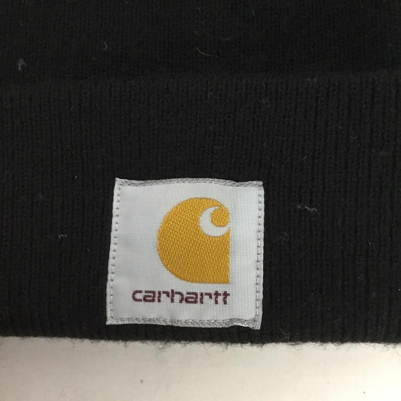 カーハート Carhartt 帽子 ニット帽 I020222 ACRYLIC WATCH HAT ロゴ、文字 黒 / ブラック /  メンズ USED 古着 中古 10133094