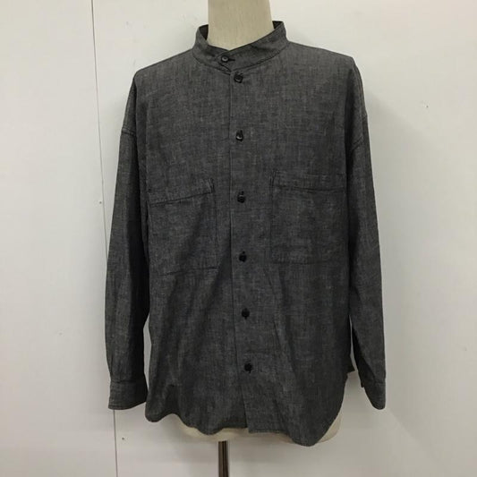 テンダーロイン TENDERLOIN シャツ、ブラウス 長袖 長袖シャツ ノーカラーシャツ ポケットシャツ 長袖カットソー S 無地 灰 / グレー /  メンズ USED 古着 中古 10110913