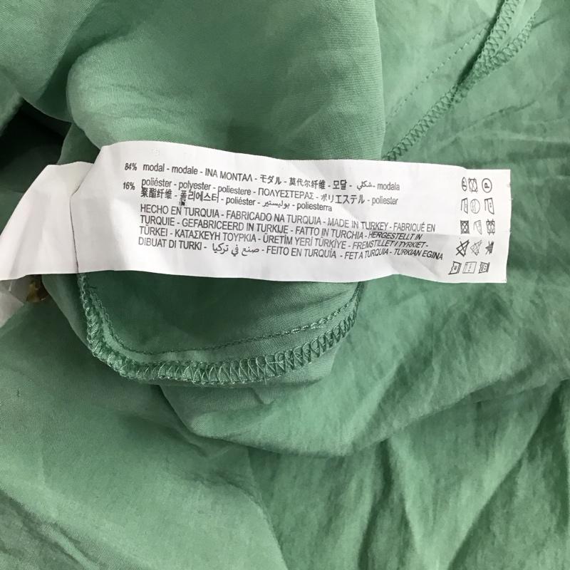 ザラ ZARA ワンピース ロングスカート シャツワンピース M 無地 緑 / グリーン /  レディース USED 古着 中古 10128872