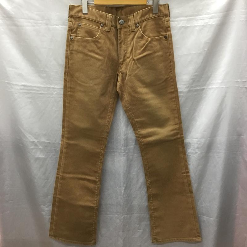 リー Lee パンツ デニム、ジーンズ カジュアルパンツ スリムパンツ ストレートパンツ ストレッチパンツ 30インチ ロゴ、文字 ベージュ / ベージュ /  メンズ USED 古着 中古 10119405