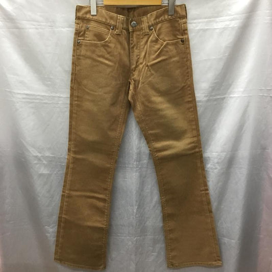 リー Lee パンツ デニム、ジーンズ カジュアルパンツ スリムパンツ ストレートパンツ ストレッチパンツ 30インチ ロゴ、文字 ベージュ / ベージュ /  メンズ USED 古着 中古 10119405