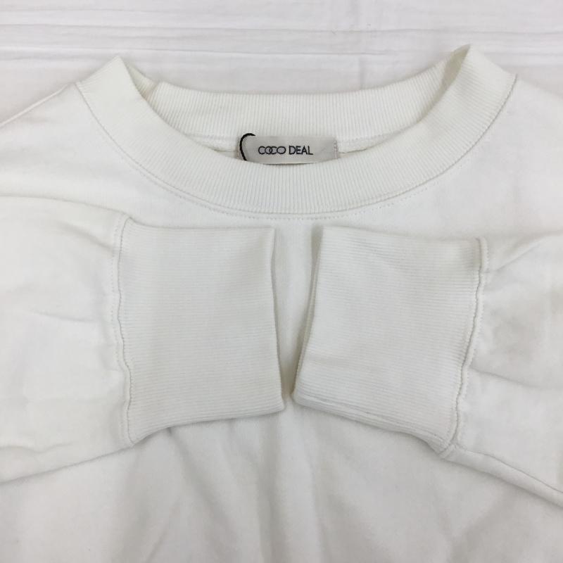ココ ディール COCO DEAL トレーナー 長袖 74721455 バルーンスウェット 1 無地 白 / ホワイト /  レディース USED 古着 中古 10136769