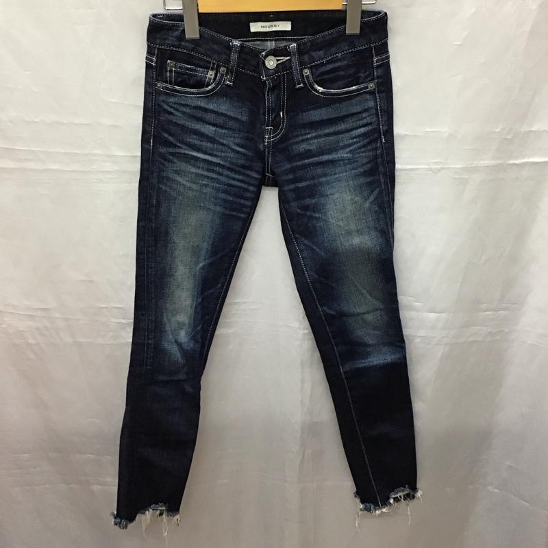 マウジー MOUSSY パンツ デニム、ジーンズ 029ASA12-0010 カットオフデニム スリムパンツ ストレッチパンツ 無地 インディゴ / インディゴ /  レディース USED 古着 中古 10116935