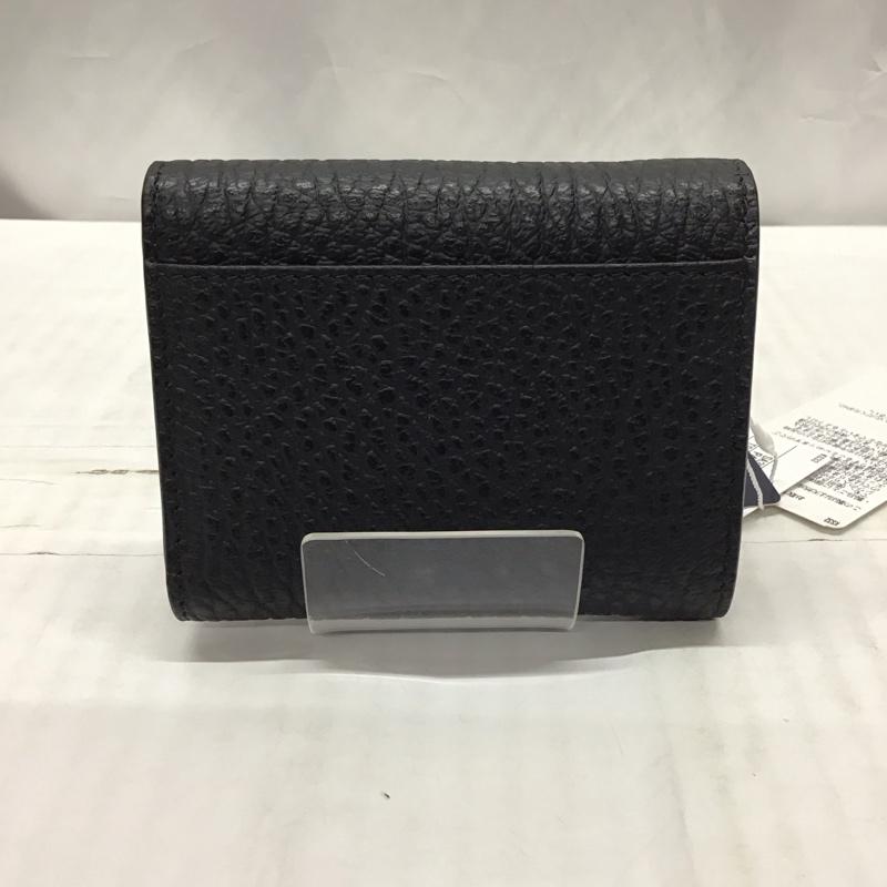 メゾン マルジェラ Maison Margiela 財布 コンパクト財布 三つ折り SA3UI0010 タグ付き 箱有 無地 黒 / ブラック /  メンズ USED 古着 中古 10118897