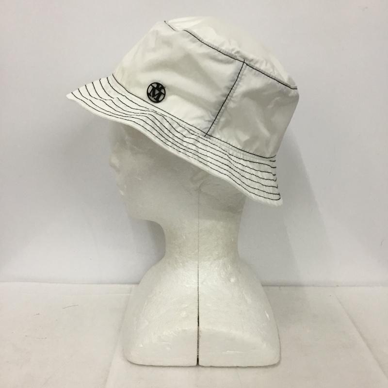 メゾンミッシェル MAISON MICHEL 帽子 ハット 21-102-30-010358 バケットハット ワンポイント 白 / ホワイト /  レディース USED 古着 中古 10137432