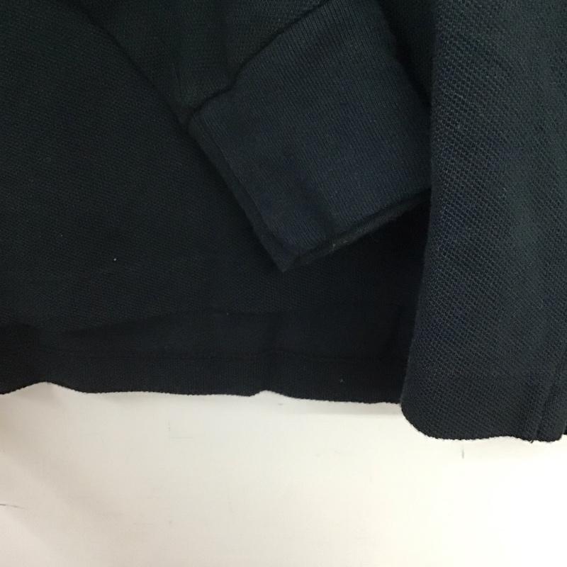 ラルフローレン RALPHLAUREN ポロシャツ 長袖 長袖ポロシャツ 長袖カットソー カラーシャツ M ロゴ、文字 黒 / ブラック /  メンズ USED 古着 中古 10140277