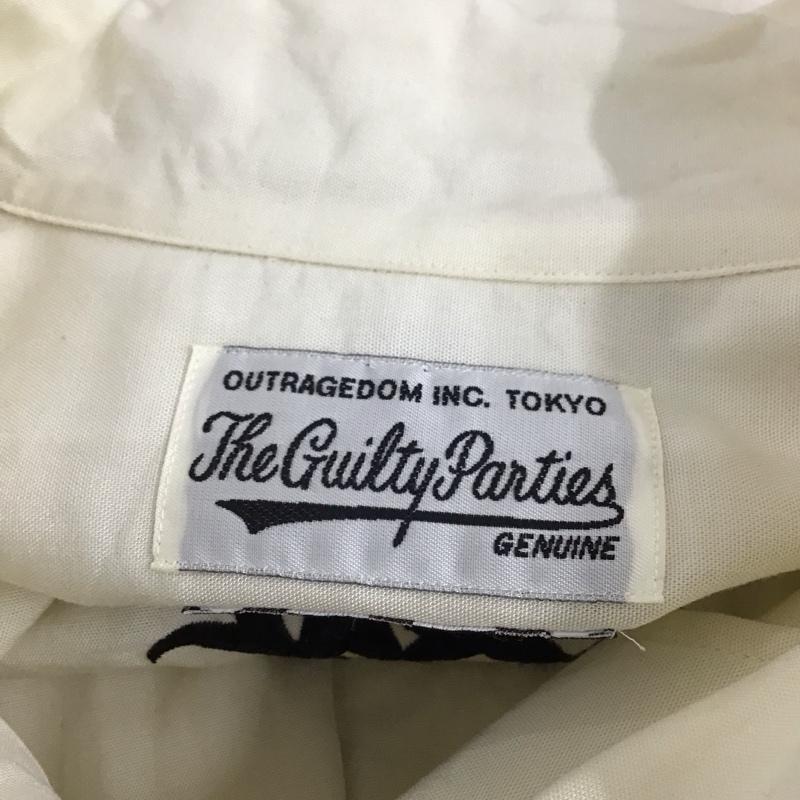 ギルティーパーティーズ GUILTYPARTIES シャツ、ブラウス 半袖 半袖シャツ カラーシャツ 半袖カットソー 刺繍シャツ ワコマリア M ロゴ、文字 オフホワイト / オフホワイト /  メンズ USED 古着 中古 10117121