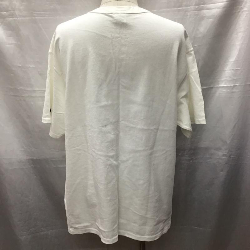 チャンピオン Champion Tシャツ 半袖 半袖カットソー プリントTシャツ クルーネックカットソー L プリント 白 / ホワイト /  メンズ USED 古着 中古 10120515