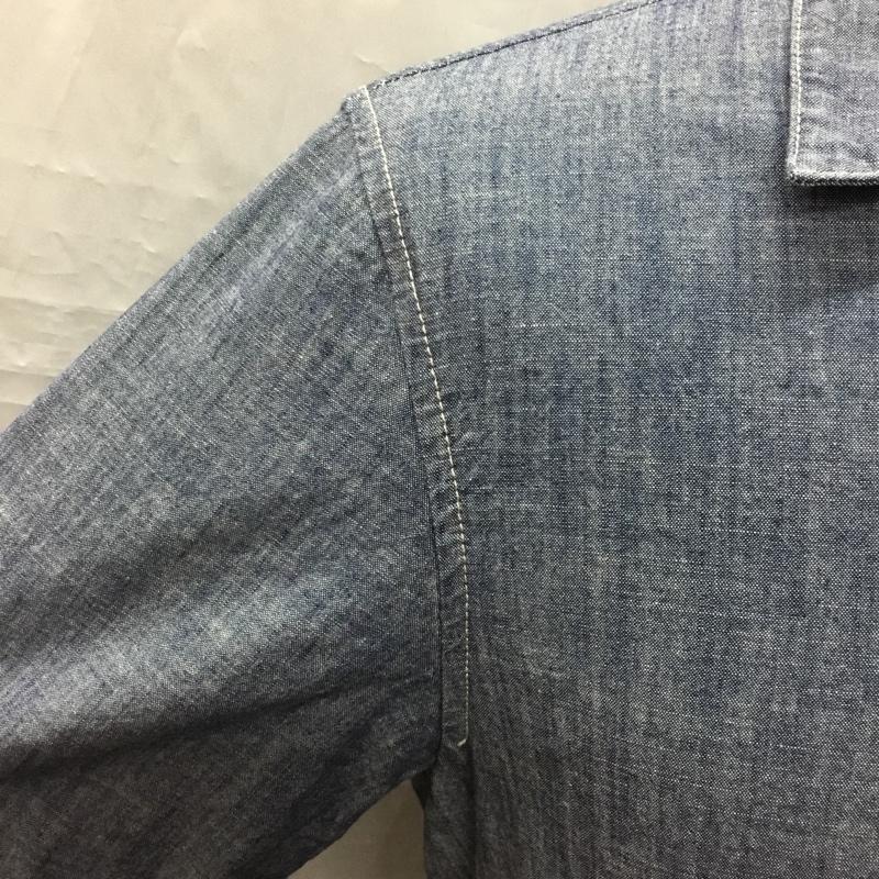 デンハム DENHAM シャツ、ブラウス 半袖 27190-4-40802 シャンブレーシャツ 半袖シャツ XS 無地 インディゴ / インディゴ /  メンズ USED 古着 中古 10115756