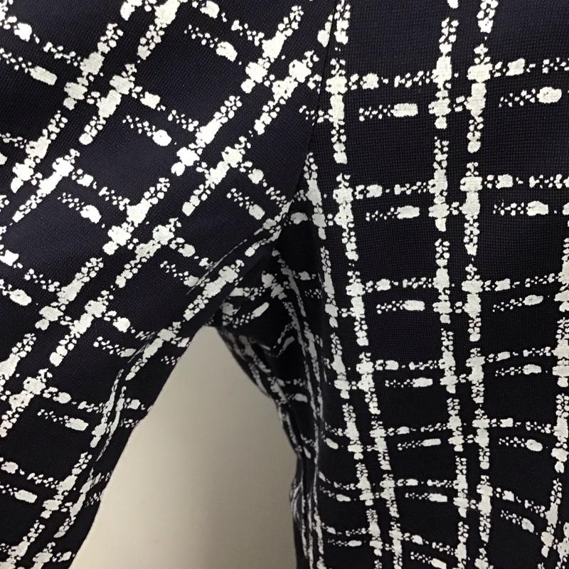 古着 USED ワンピース ロングスカート KAIMILAN 長袖 リボンタイ タグ付き 8 チェック 白 / ホワイト / X 紺 / ネイビー /  レディース USED 古着 中古 10115487