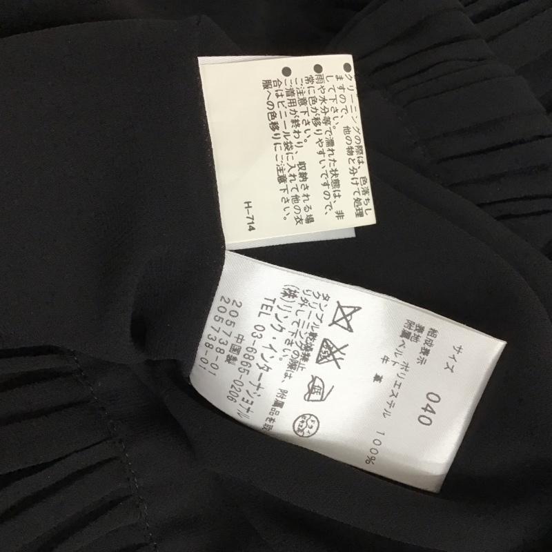 セオリーリュクス theory luxe ワンピース ひざ丈スカート 40 無地 黒 / ブラック /  レディース USED 古着 中古 10129284