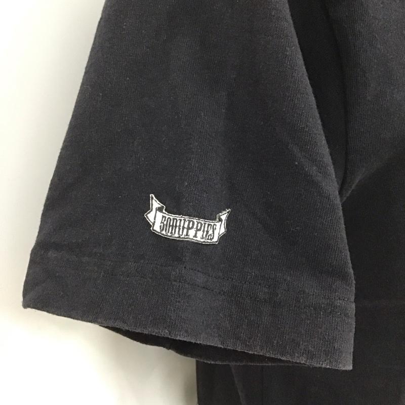 ダッピーズ DUPPIES Tシャツ 半袖 半袖カットソー クルーネックカットソー プリント Tシャツ M ロゴ、文字 紺 / ネイビー /  メンズ USED 古着 中古 10107132