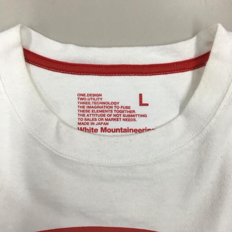 ホワイトマウンテニアリング WHITE MOUNTAINEERING Tシャツ 半袖 WM1071501 クルーネック L プリント 白 / ホワイト /  メンズ USED 古着 中古 10122609