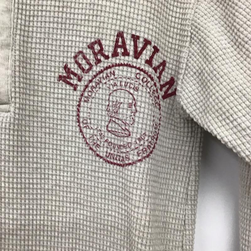 エディーバウアー Eddie Bauer カットソー 長袖 長袖カットソー ワッフルカットソー ヘンリーネック S ロゴ、文字 灰 / グレー /  メンズ USED 古着 中古 10148777