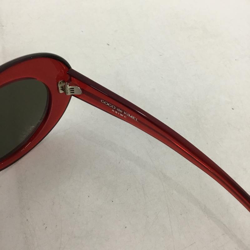 ASIWC ASIWC めがね・サングラス サングラス COCO DE KIMEL ケース付き ロゴ、文字 赤 / レッド / X 黒 / ブラック /  レディース USED 古着 中古 10145509