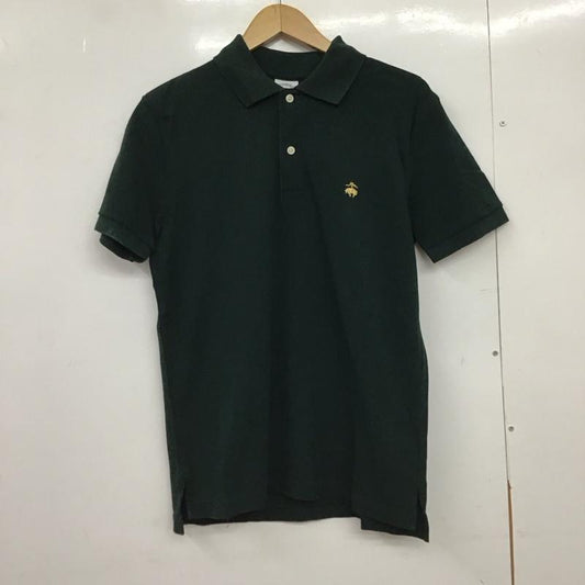 ブルックスブラザーズ BROOKS BROTHERS ポロシャツ 半袖 半袖ポロシャツ カラーシャツ 半袖カットソー S ロゴ、文字 緑 / グリーン /  メンズ USED 古着 中古 10149614